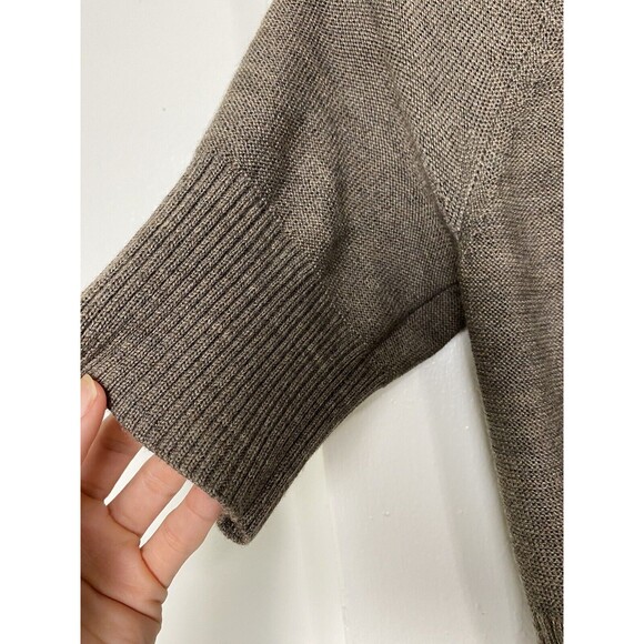 LOFT Women’s Sweater Knit Dress Cowl Neck Brown Merino Wool Blend Size M - Picture 8 of 14